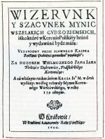 K. Rytkier 'Wizerunk y szacunek mynic wszelakich cudzoziemskich', Kraków, 1600 r.